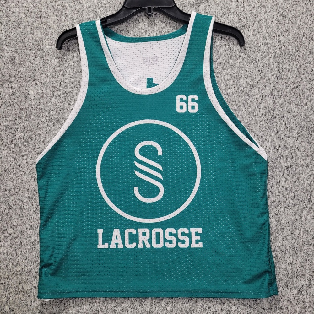 PRO Athletics Lacrosse Jersey Tank Top 66 Tx Supreme Reversible Teal White Small